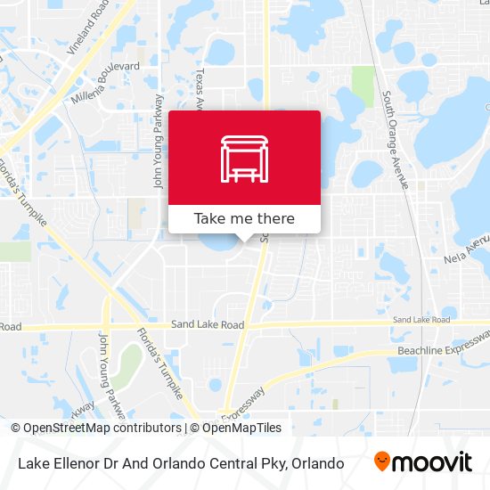 Lake Ellenor Dr And Orlando Central Pky map