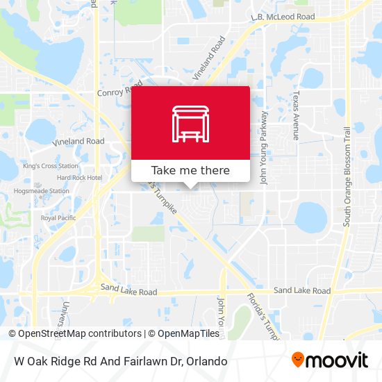 Mapa de W Oak Ridge Rd And Fairlawn Dr
