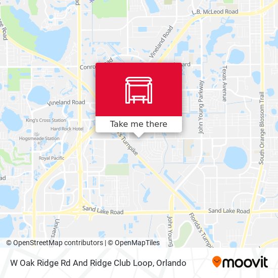 W Oak Ridge Rd And Ridge Club Loop map