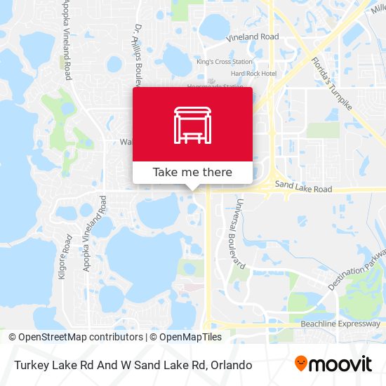 Turkey Lake Rd And W Sand Lake Rd map