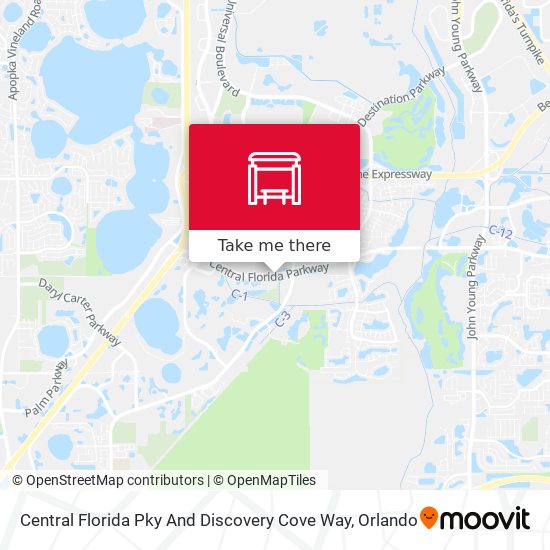 Central Florida Pky And Discovery Cove Way map