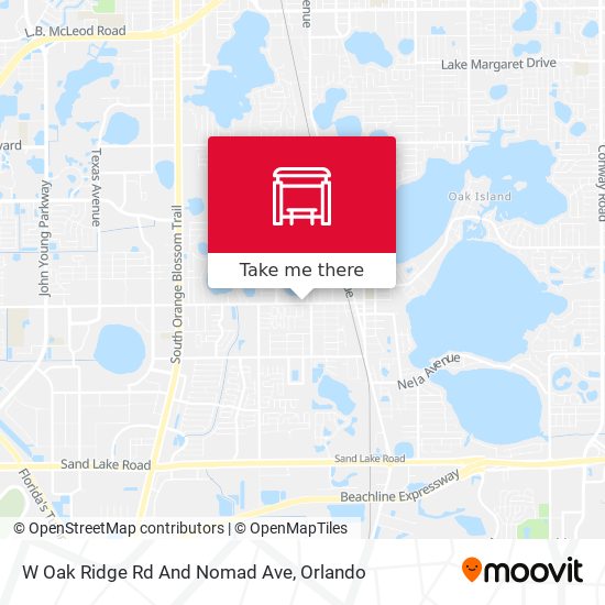Mapa de W Oak Ridge Rd And Nomad Ave
