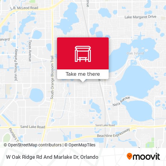 W Oak Ridge Rd And Marlake Dr map