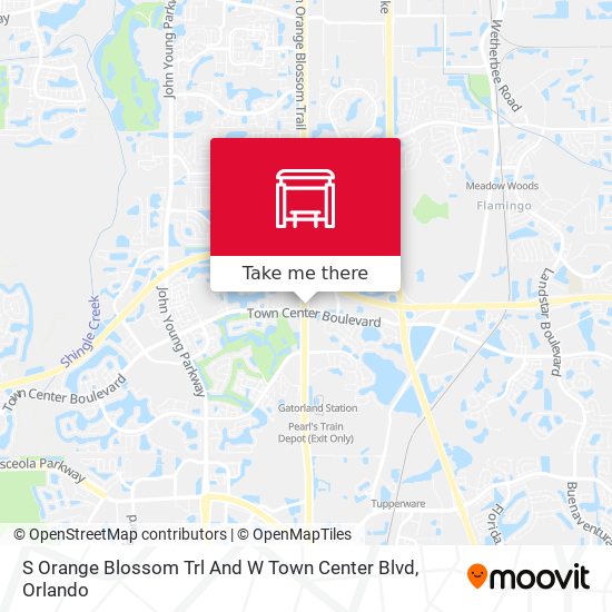 S Orange Blossom Trl And W Town Center Blvd map