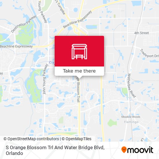 Mapa de S Orange Blossom Trl And Water Bridge Blvd