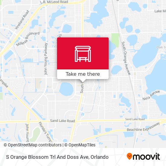 S Orange Blossom Trl And Doss Ave map