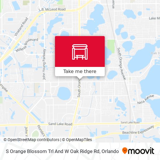 S Orange Blossom Trl And W Oak Ridge Rd map