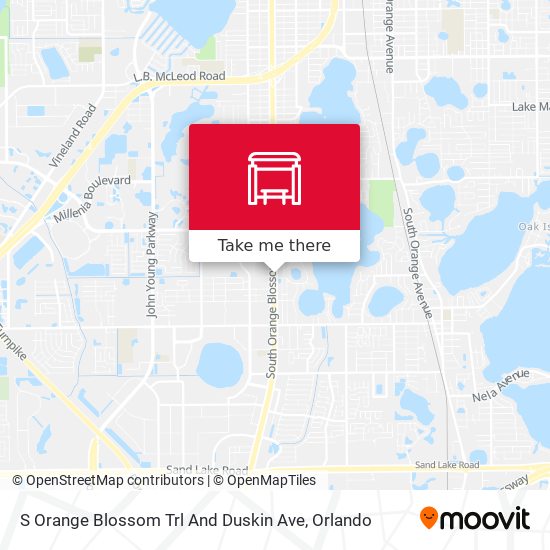 S Orange Blossom Trl And Duskin Ave map