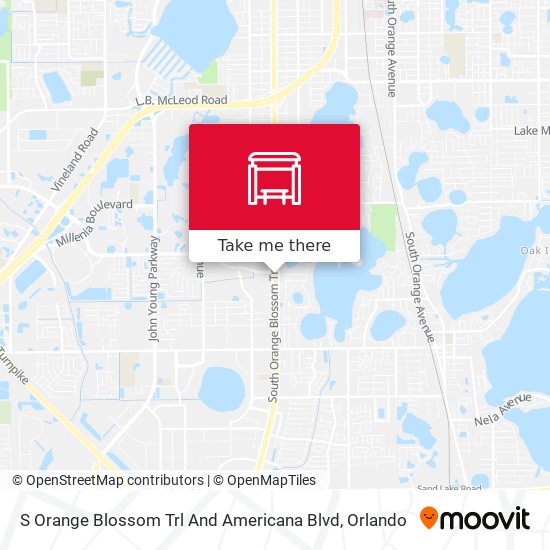 S Orange Blossom Trl And Americana Blvd map