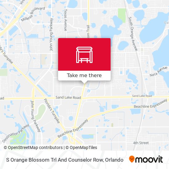 S Orange Blossom Trl And Counselor Row map