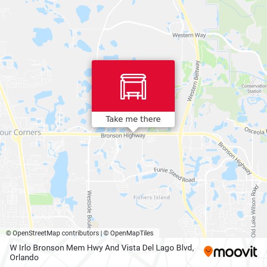 Mapa de W Irlo Bronson Mem Hwy And Vista Del Lago Blvd