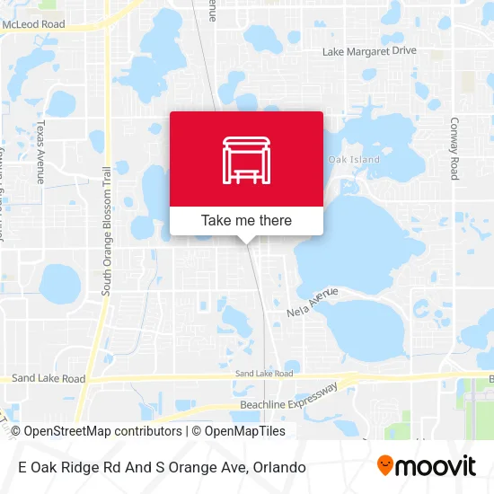 Mapa de E Oak Ridge Rd And S Orange Ave
