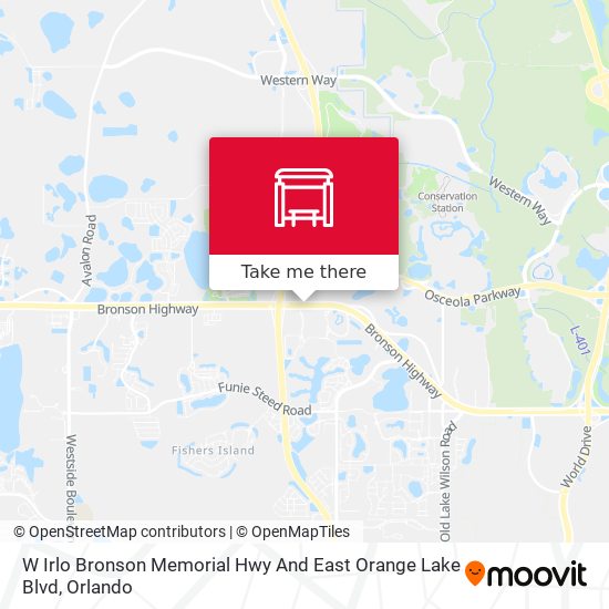 W Irlo Bronson Memorial Hwy And East Orange Lake Blvd map