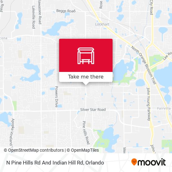 Mapa de N Pine Hills Rd And Indian Hill Rd