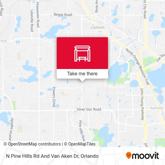 Mapa de N Pine Hills Rd And Van Aken Dr