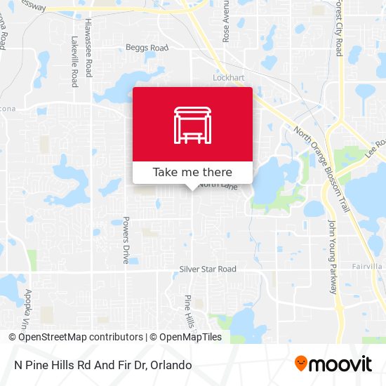 Mapa de N Pine Hills Rd And Fir Dr