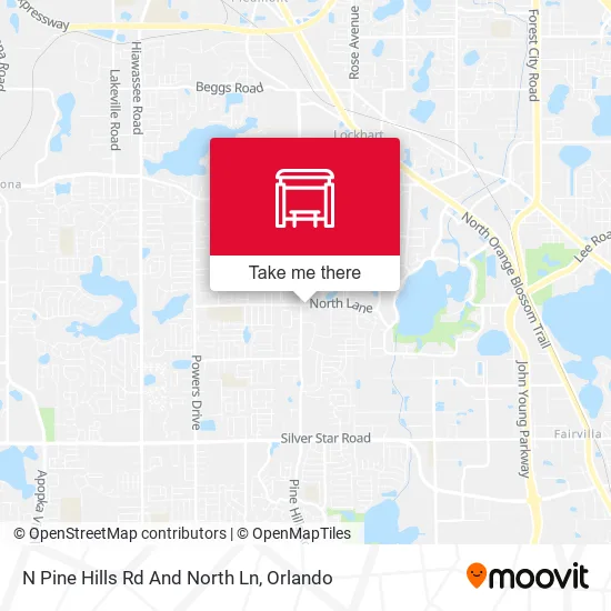 Mapa de N Pine Hills Rd And North Ln