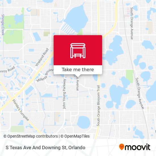 S Texas Ave And Downing St map