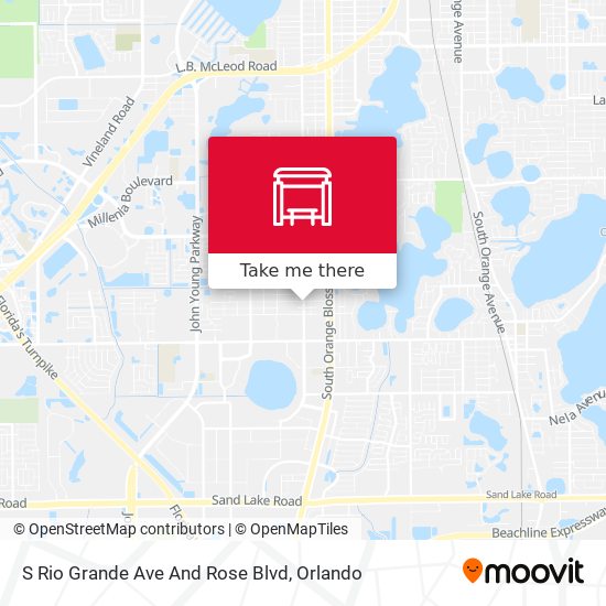 Mapa de S Rio Grande Ave And Rose Blvd