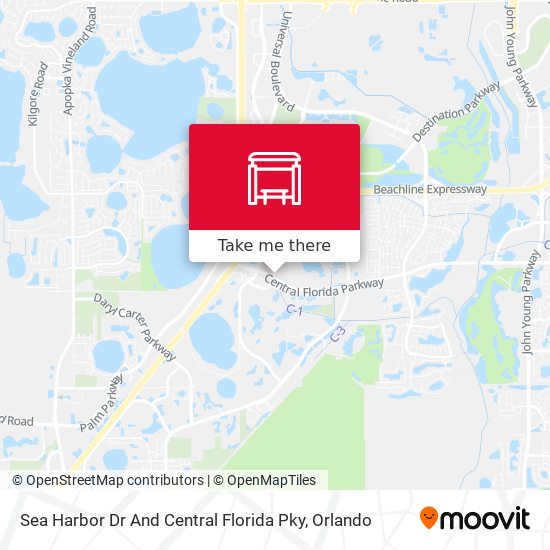 Sea Harbor Dr And Central Florida Pky map