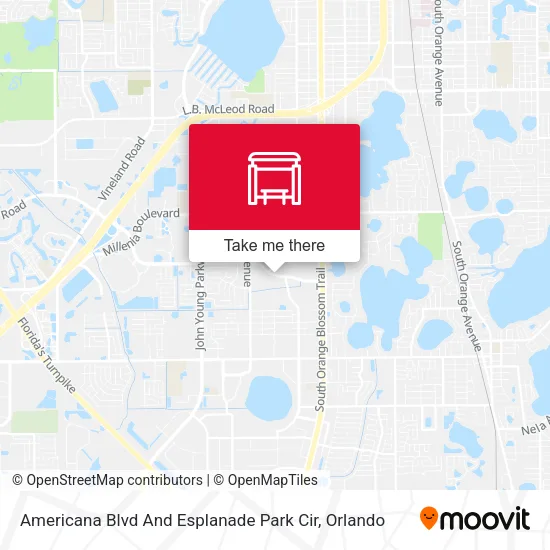 Mapa de Americana Blvd And Esplanade Park Cir
