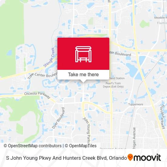 S John Young Pkwy And Hunters Creek Blvd map