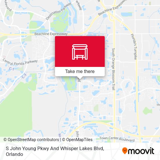 Mapa de S John Young Pkwy And Whisper Lakes Blvd