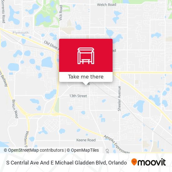 S Centrlal Ave And E Michael Gladden Blvd map