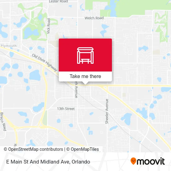 E Main St And Midland Ave map