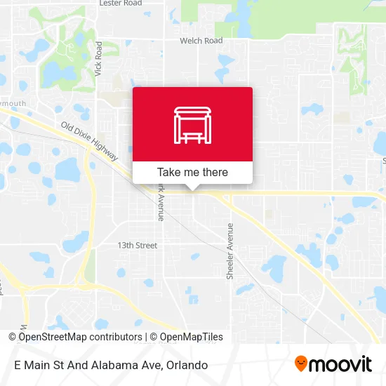 E Main St And Alabama Ave map