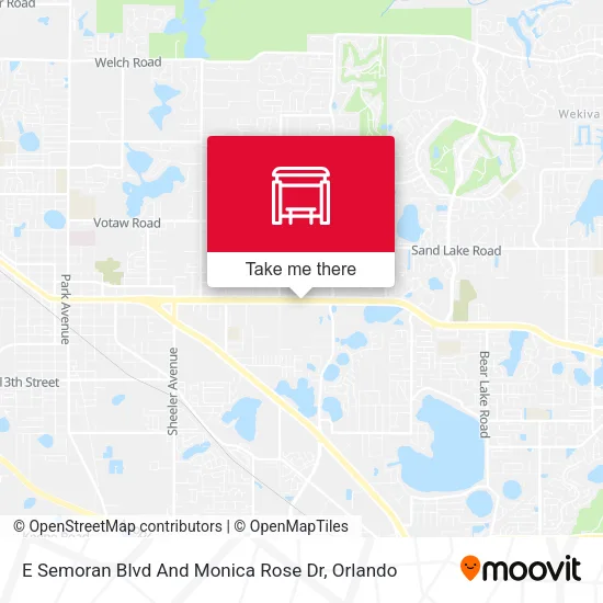Mapa de E Semoran Blvd And Monica Rose Dr