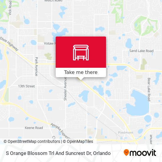 S Orange Blossom Trl And Suncrest Dr map