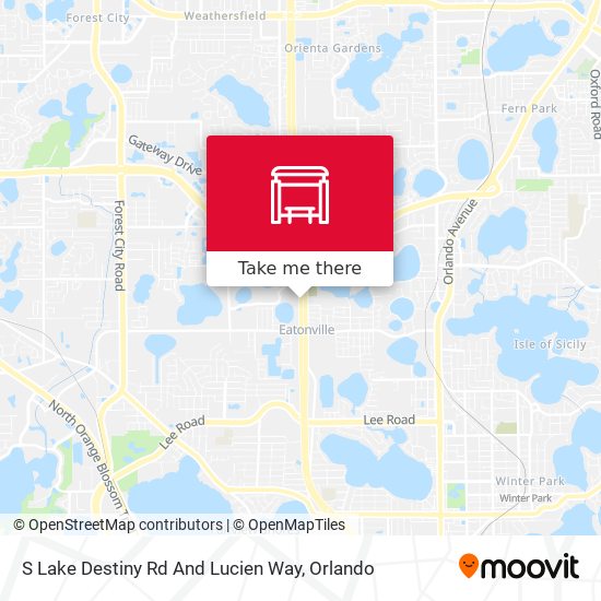 S Lake Destiny Rd And Lucien Way map