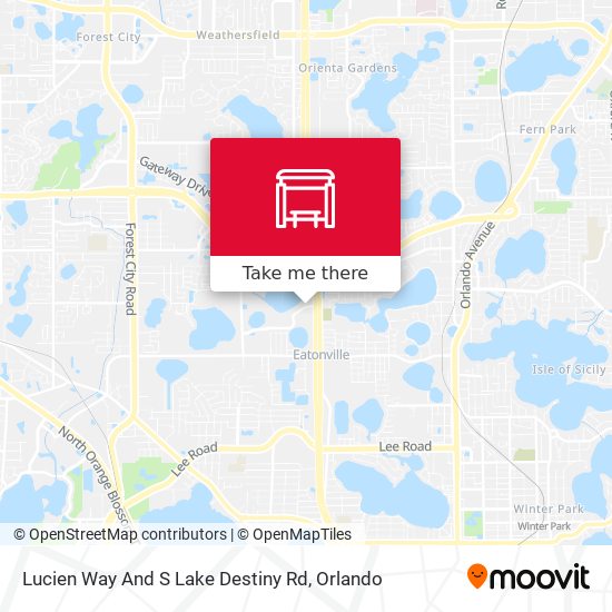 Lucien Way And S Lake Destiny Rd map