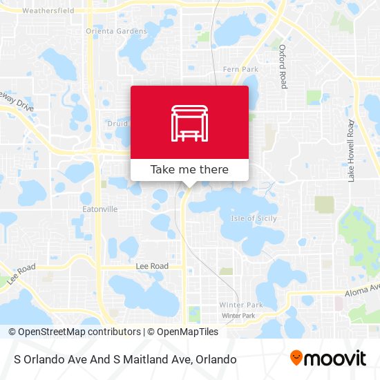 S Orlando Ave And S Maitland Ave map