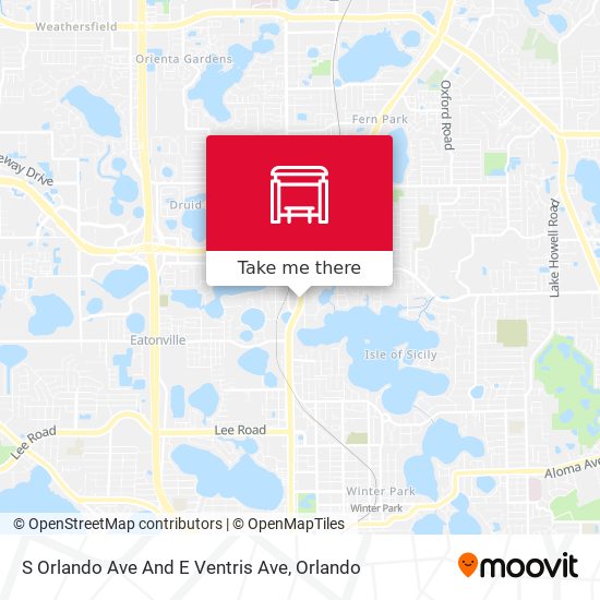 S Orlando Ave And E Ventris Ave map