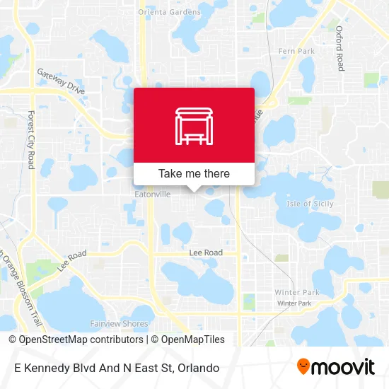 E Kennedy Blvd And N East St map