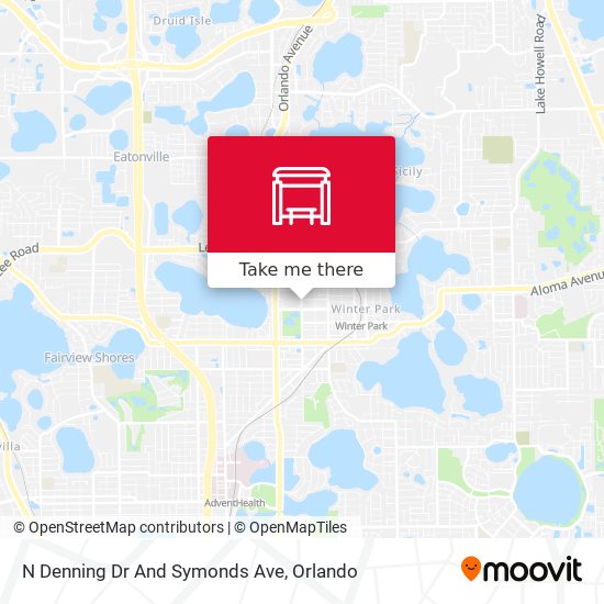 N Denning Dr And Symonds Ave map