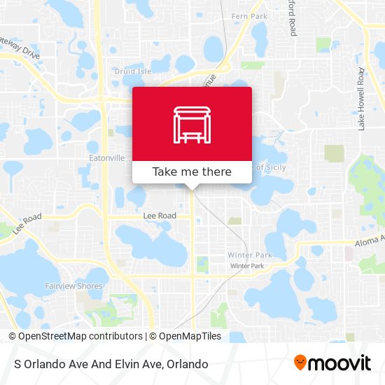S Orlando Ave And Elvin Ave map