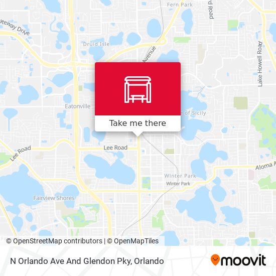 N Orlando Ave And Glendon Pky map