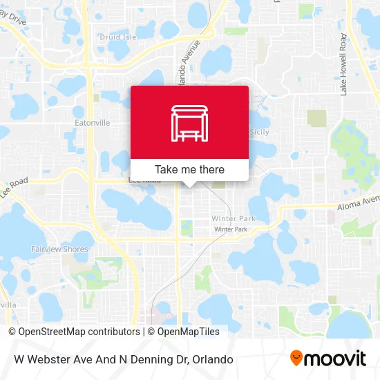 Mapa de W Webster Ave And N Denning Dr