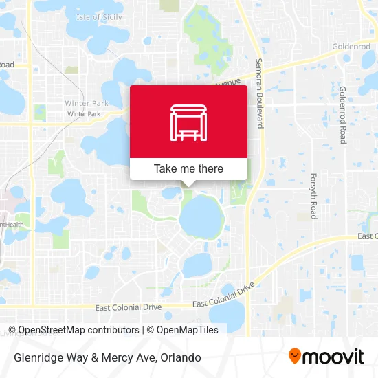 Glenridge Way & Mercy Ave map