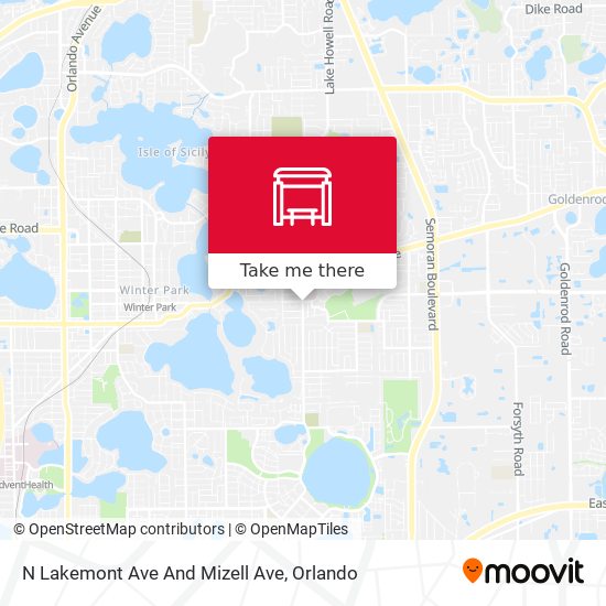 N Lakemont Ave And Mizell Ave map