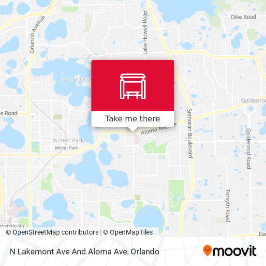 N Lakemont Ave And Aloma Ave map