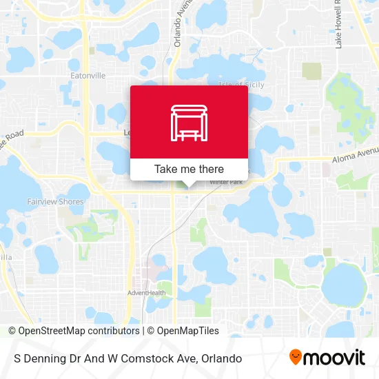 Mapa de S Denning Dr And W Comstock Ave