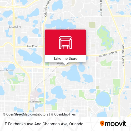 Mapa de E Fairbanks Ave And Chapman Ave