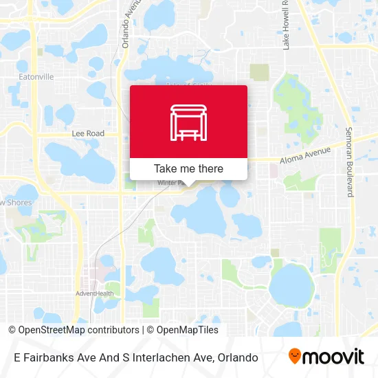 Mapa de E Fairbanks Ave And S Interlachen Ave