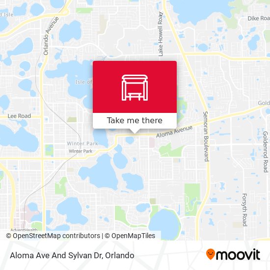Aloma Ave And Sylvan Dr map