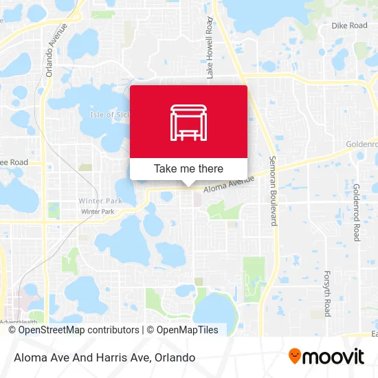 Mapa de Aloma Ave And Harris Ave
