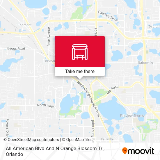 Mapa de All American Blvd And N Orange Blossom Trl